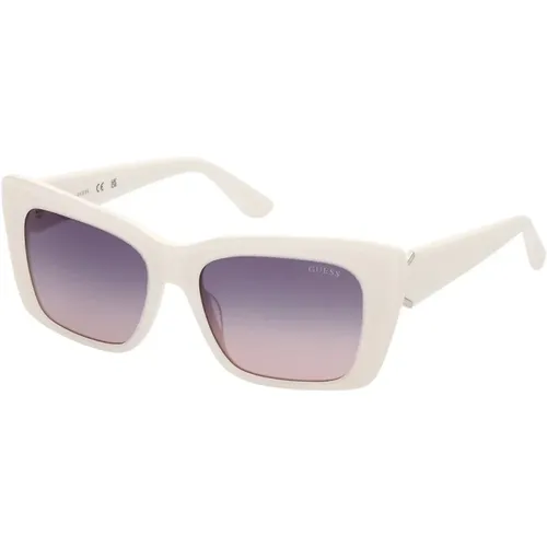 Rectangular Acetate Sunglasses , female, Sizes: 55 MM - Guess - Modalova