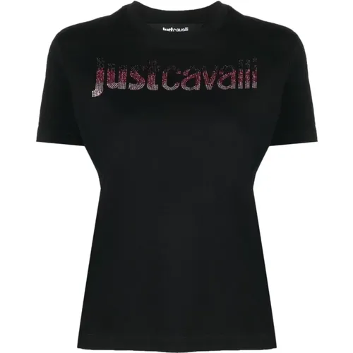 Schwarze T-Shirts & Polos für Frauen , Damen, Größe: XL - Just Cavalli - Modalova