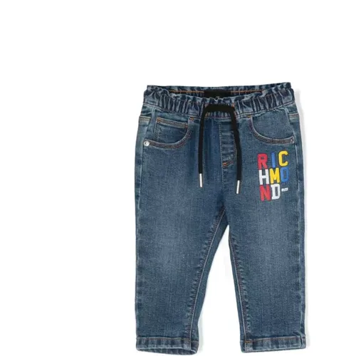 Jeans mit gesticktem Logo - John Richmond - Modalova