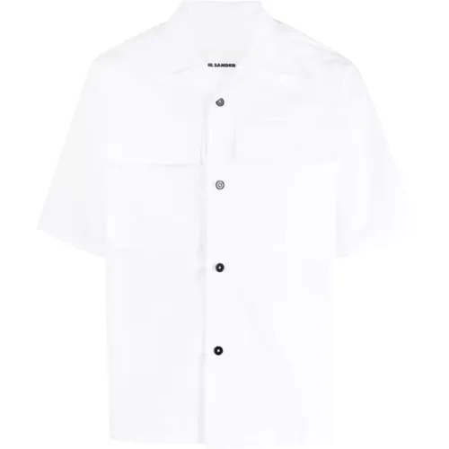 Patch Pocket Overshirt Lightweight Cotton , male, Sizes: M, XL, L - Jil Sander - Modalova