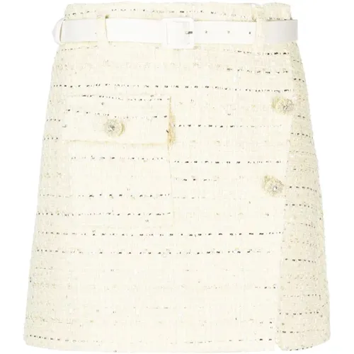Boucle mini skirt , female, Sizes: 2XS, 3XS, S, XS - Self Portrait - Modalova