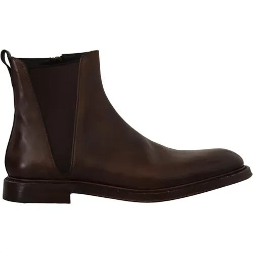 Leather Chelsea Boots , male, Sizes: 10 UK - Dolce & Gabbana - Modalova