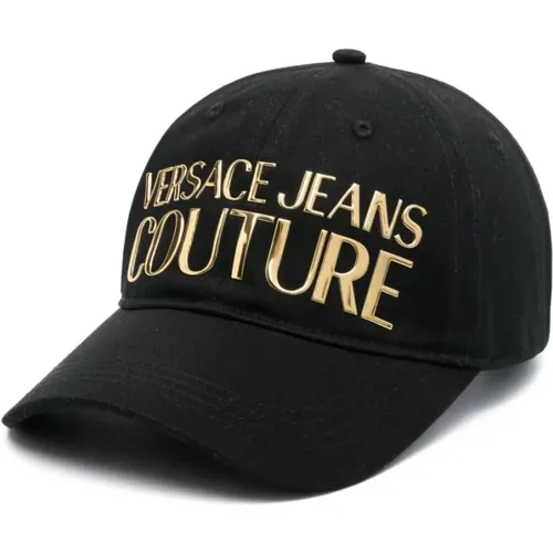 Cotton Hats with Thicker Print , female, Sizes: ONE SIZE - Versace Jeans Couture - Modalova