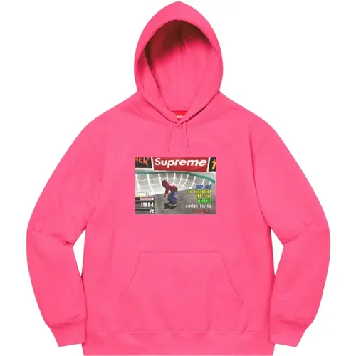 Limited Edition Hooded Sweatshirt Magenta , male, Sizes: M, L - Supreme - Modalova