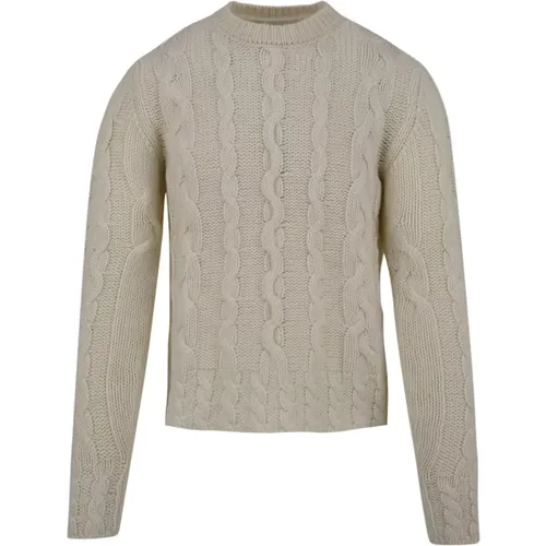 Cream Sweater for Men , male, Sizes: M, L, S - Akep - Modalova