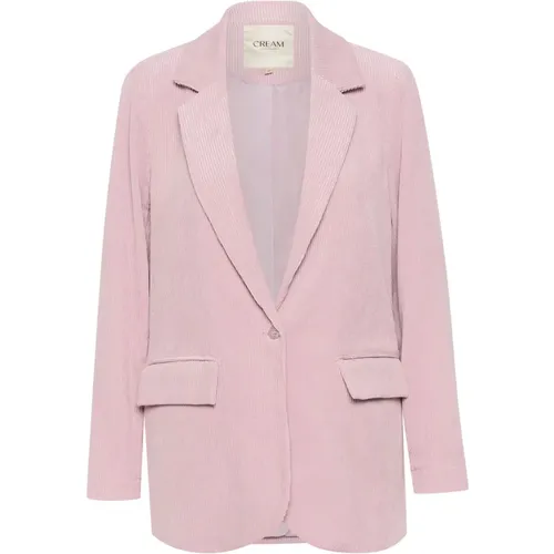 Long Sleeve Blazer Jacket Dawn , female, Sizes: XS, 3XL, XL, L, 2XL, M - Cream - Modalova