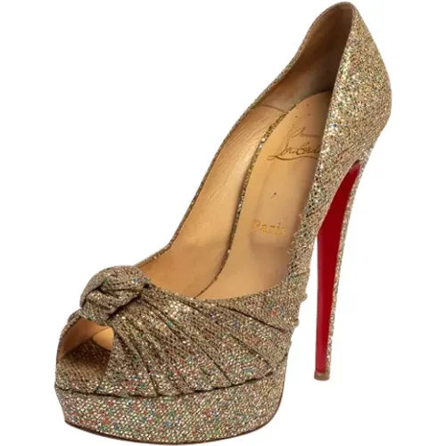 Pre-owned Fabric heels , female, Sizes: 6 UK - Christian Louboutin Pre-owned - Modalova