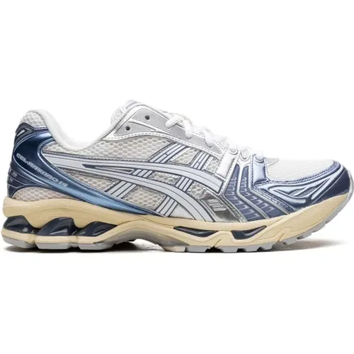 Cream/Denim Blue Sneakers for Men , male, Sizes: 6 UK, 3 1/2 UK, 6 1/2 UK, 3 UK, 8 UK, 5 1/2 UK, 5 UK - ASICS - Modalova