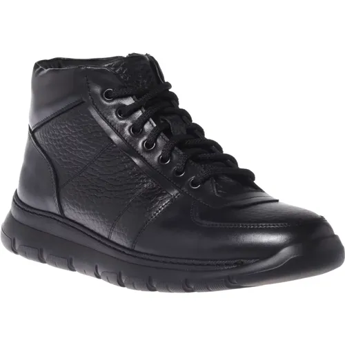 Trainers in leather and tumbled leather , male, Sizes: 11 UK, 9 UK, 7 UK, 10 UK, 12 UK, 8 1/2 UK, 6 UK - Baldinini - Modalova