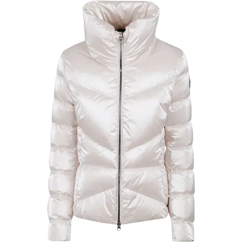 Ivory Bomberjacke Nylon Perle , Damen, Größe: L - Colmar - Modalova