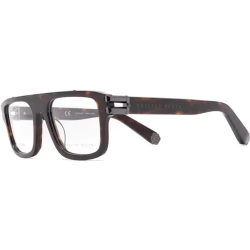 Braun/Havanna Optische Brille Stilvolles Design , Herren, Größe: 53 MM - Philipp Plein - Modalova