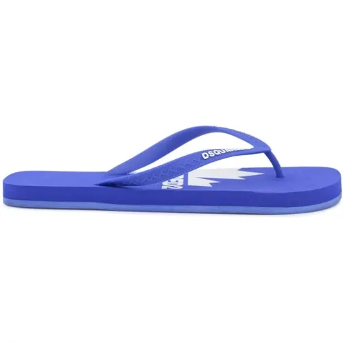 Branded Flip Flops , male, Sizes: 7 UK - Dsquared2 - Modalova