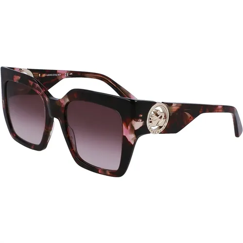 Stylish Sunglasses in Brown Frame , female, Sizes: 53 MM - Longchamp - Modalova