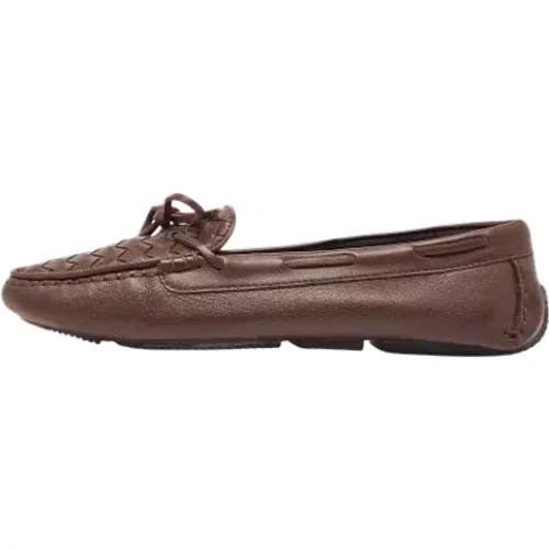 Pre-owned Leather flats , female, Sizes: 7 1/2 UK - Bottega Veneta Vintage - Modalova