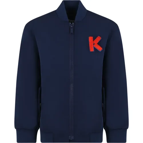 Long Sleeve Jacket with Red Logo , unisex, Sizes: 4 Y - Kenzo - Modalova