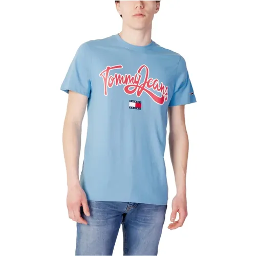 Light Printed T-Shirt for Men , male, Sizes: 2XL - Tommy Jeans - Modalova