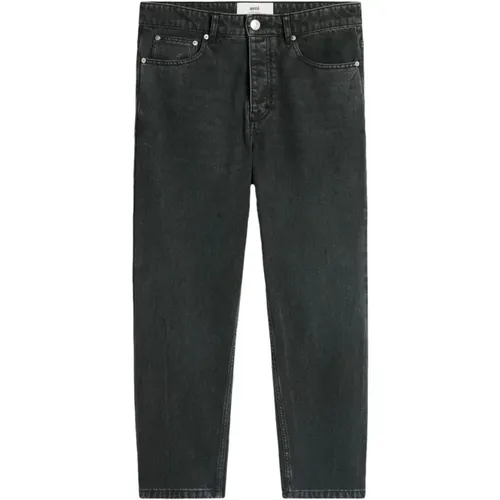 Denim Jeans Front Button Zip , male, Sizes: W32, W30, W34 - Ami Paris - Modalova