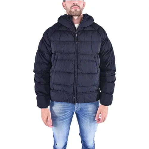 Kapuzen-Zip-Jacke Navy Eco Chrome - C.P. Company - Modalova