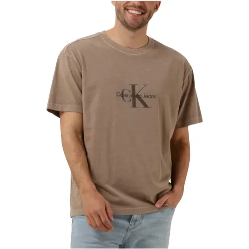 Herren Polo T-Shirts Mineral Dye Tee , Herren, Größe: S - Calvin Klein - Modalova