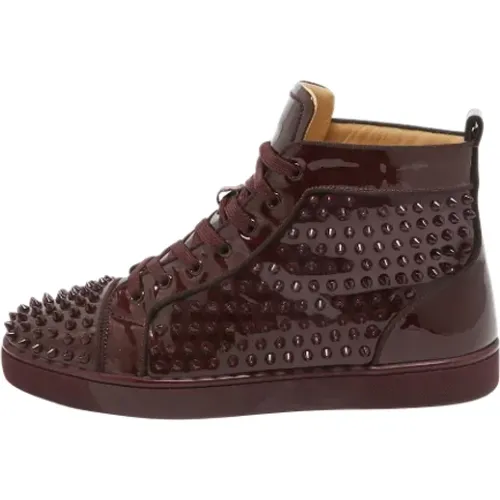 Pre-owned Leather sneakers , male, Sizes: 9 1/2 UK - Christian Louboutin Pre-owned - Modalova