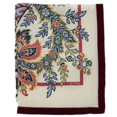 Boheme Silk Stole with Placed Print , female, Sizes: ONE SIZE - ETRO - Modalova