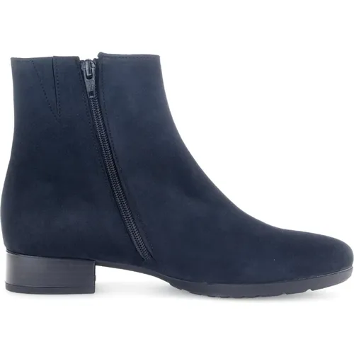 Eleganter Wildleder-Stiefelette - blau , Damen, Größe: 36 EU - Gabor - Modalova