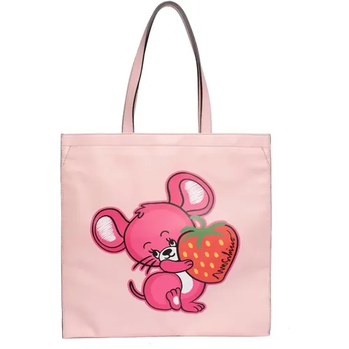 Erdbeer-Maus Einkaufstasche - Moschino - Modalova