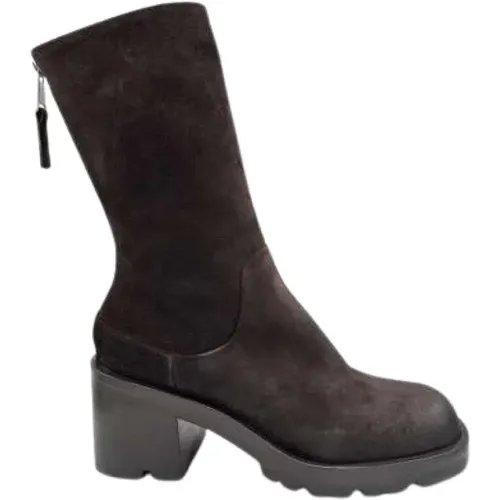 Mm Leather Ankle Boot with Zip , female, Sizes: 7 UK, 3 UK - Strategia - Modalova