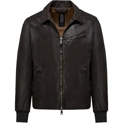 Nash leather jacket , male, Sizes: L, XL, 3XL - BomBoogie - Modalova