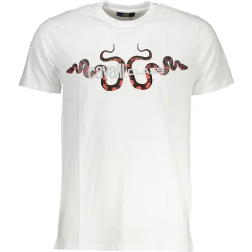 Bedrucktes Logo Rundhals T-Shirt - Cavalli Class - Modalova