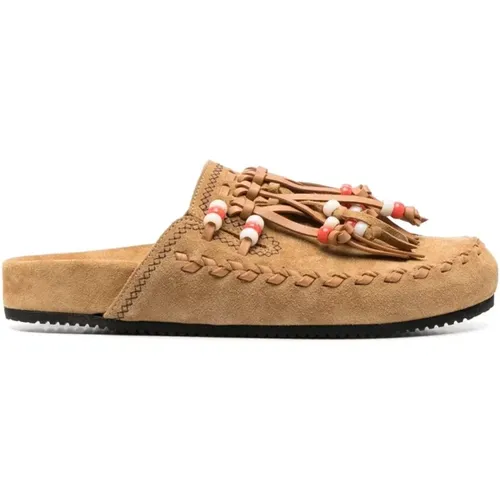 Suede Tassel Flats , female, Sizes: 3 UK - Alanui - Modalova