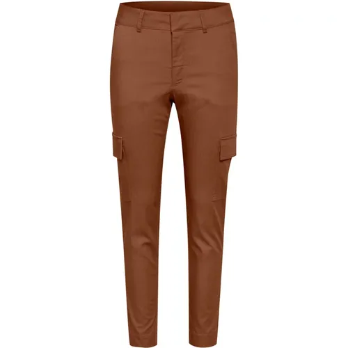 Slim Fit Cargo Pocket Pants Soft Silt , female, Sizes: M, XS - Kaffe - Modalova
