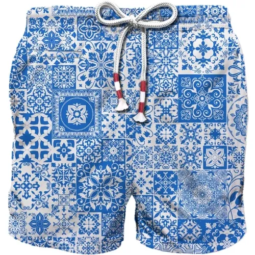 Maj Patch Badehose Bandana , Herren, Größe: L - MC2 Saint Barth - Modalova