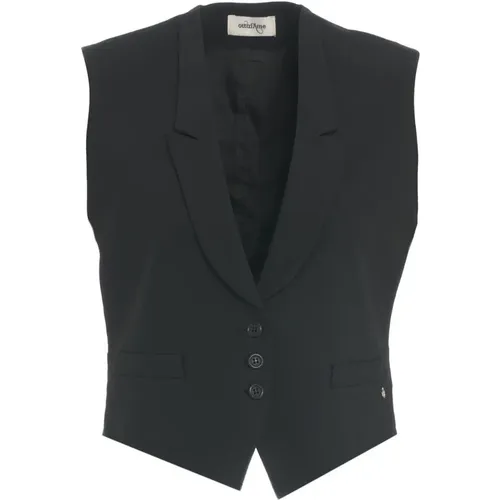 Schwarzer Blazer Aw24 Damenbekleidung , Damen, Größe: M - Ottod'Ame - Modalova