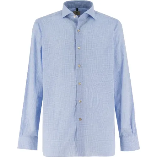 Handmade Naples Shirt , male, Sizes: 5XL, XL, 3XL, 4XL - Borrelli - Modalova