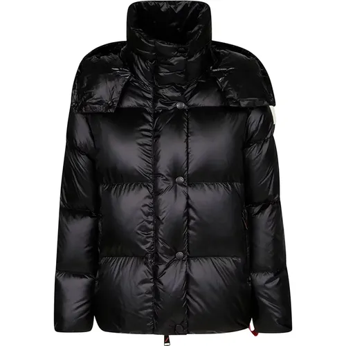 Glänzende Daunenjacke aus Nylon mit Kapuze , Damen, Größe: M - Afterlabel - Modalova