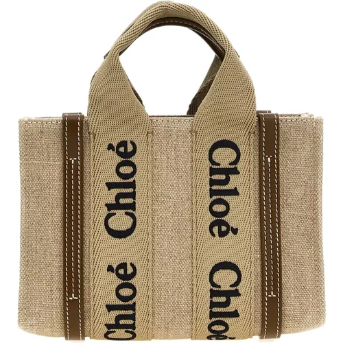 Leinen Mini Tote Tasche - Chloé - Modalova