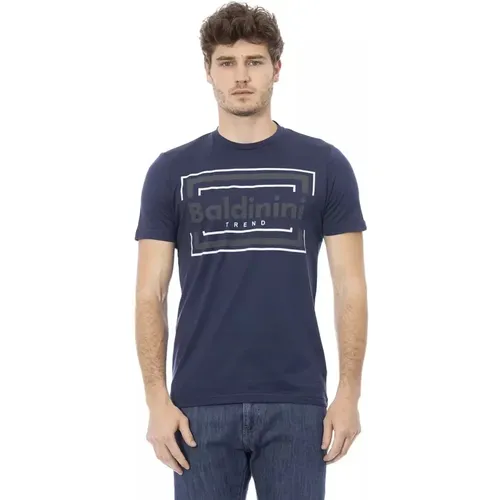 Blaues Baumwoll Trendiges T-Shirt - Baldinini - Modalova