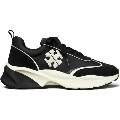 Schwarze Sneakers Farbblock Design Doppel T , Damen, Größe: 37 EU - TORY BURCH - Modalova