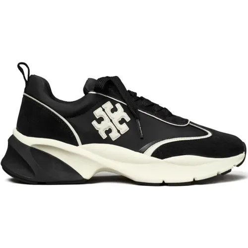 Schwarze Sneakers Farbblock Design Doppel T , Damen, Größe: 40 EU - TORY BURCH - Modalova