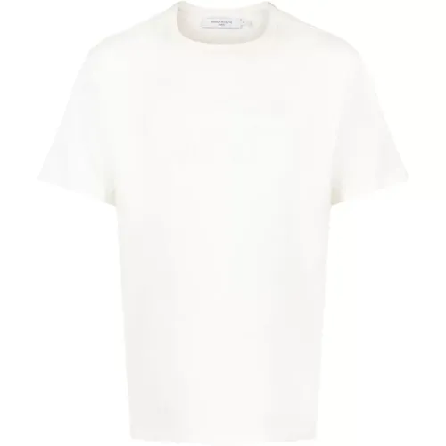 Contour Fox Embroidered T-Shirt , male, Sizes: M - Maison Kitsuné - Modalova
