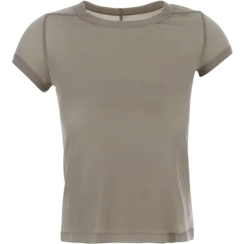 Cupro Cropped T-Shirt , Damen, Größe: M - Rick Owens - Modalova