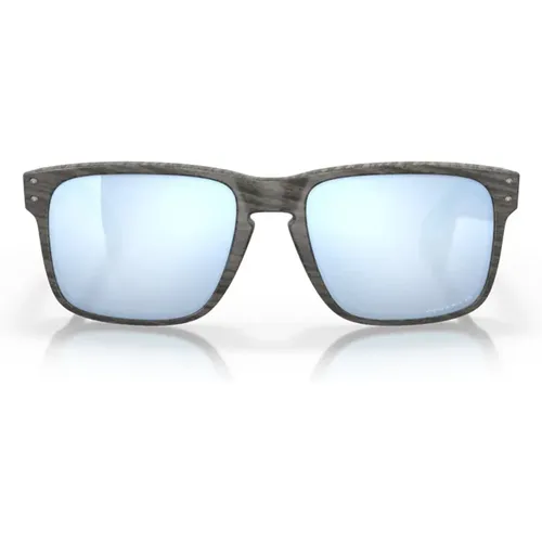 Woodgrain Holbrook Sonnenbrille mit polarisierten Gläsern - Oakley - Modalova