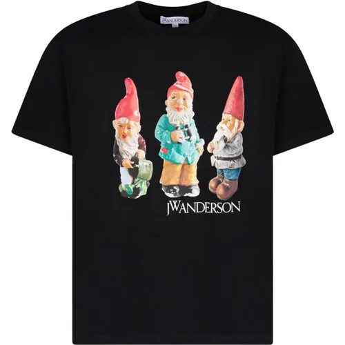 Schwarzes Gnome Trio T-Shirt , Herren, Größe: L - JW Anderson - Modalova