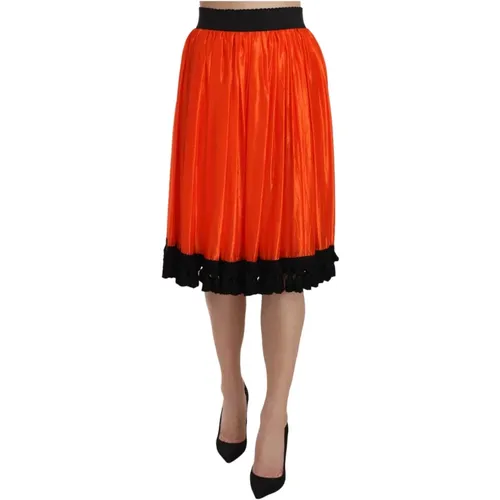 Palermo High Waist Skirt , female, Sizes: XS - Dolce & Gabbana - Modalova
