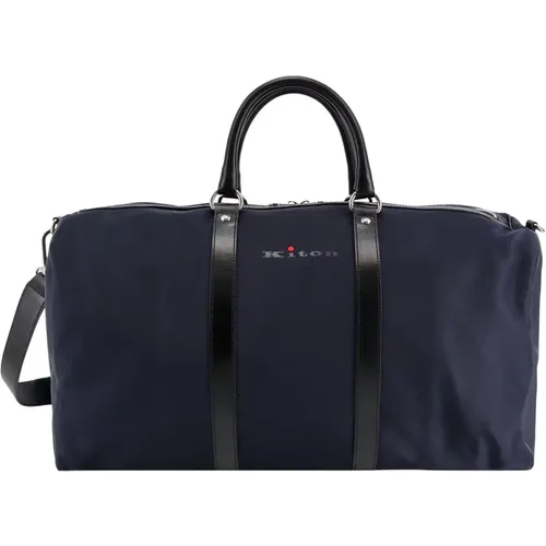 Travel Bags with Leather Strap , male, Sizes: ONE SIZE - Kiton - Modalova