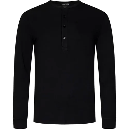 Schwarze stilvolle Pullover für Männer , Herren, Größe: M - Tom Ford - Modalova