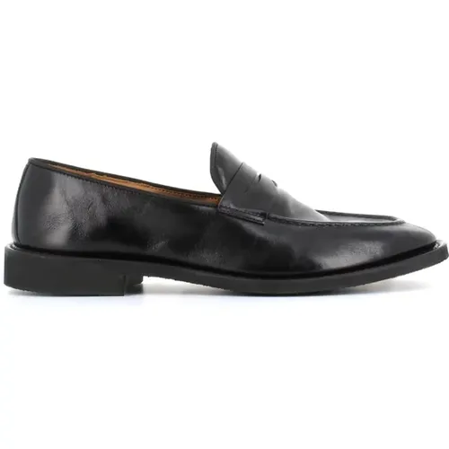 Schwarze flexible Mokassin-Sandalen aus Leder , Herren, Größe: 45 EU - Alberto Fasciani - Modalova