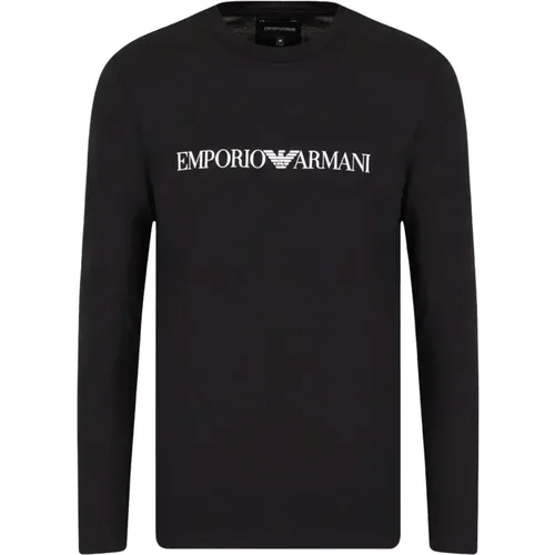 Long Sleeve T-Shirt , male, Sizes: L, 3XL - Emporio Armani - Modalova