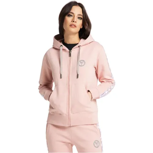 Besonderer Zip-through Sweatshirt für Frauen , Damen, Größe: L - carlo colucci - Modalova